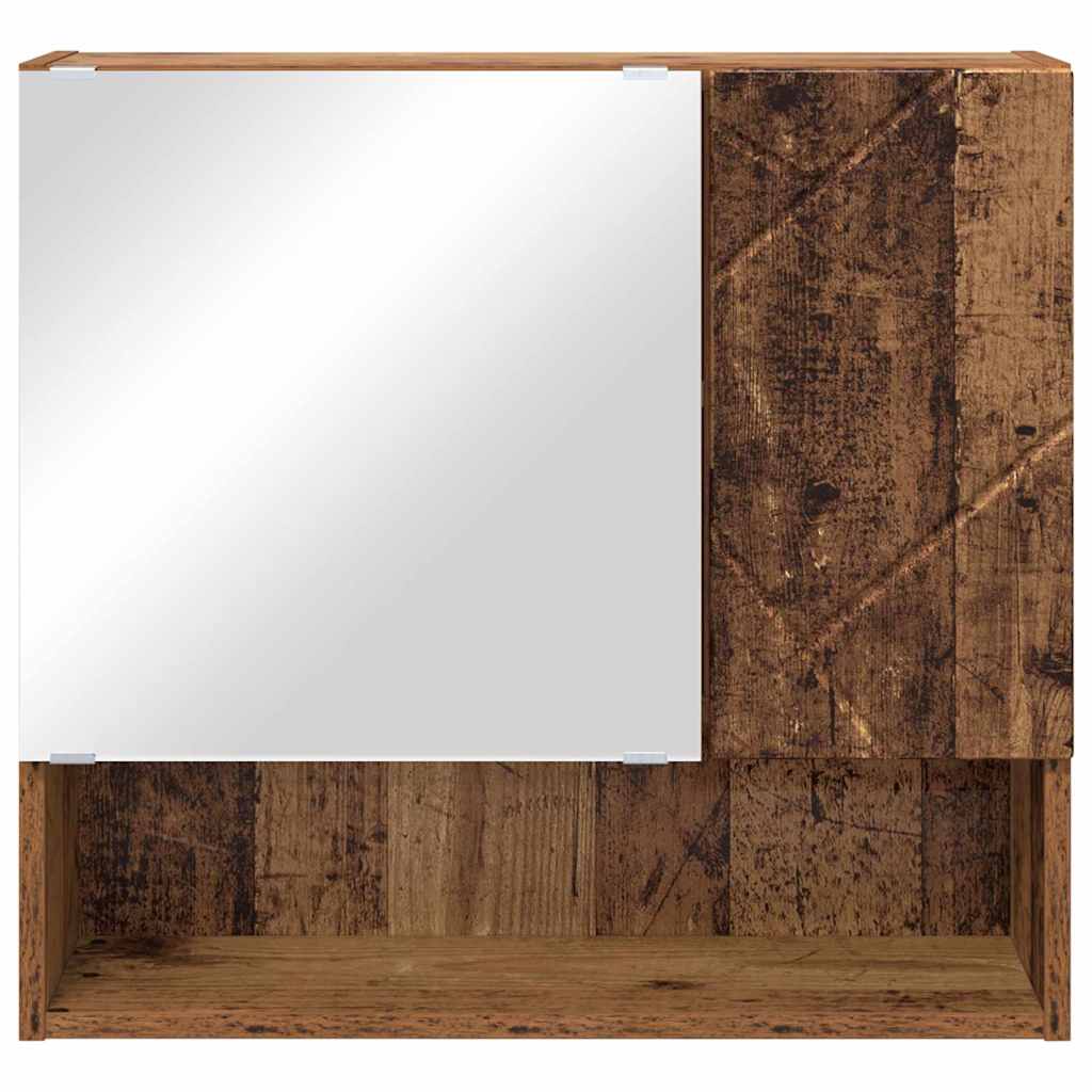 Spiegelschrank mit Regal Altholz 59 x 17 x 55 cm Holzwerkstoff